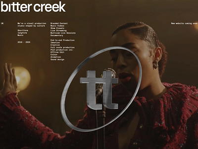 Bitter Creek - Visual Production Studio Homepage Concept bitter creek dark tone elegance elegant elegant design logo logo design logo mark logotype logotype design symbol typo typographic design typography wordmark