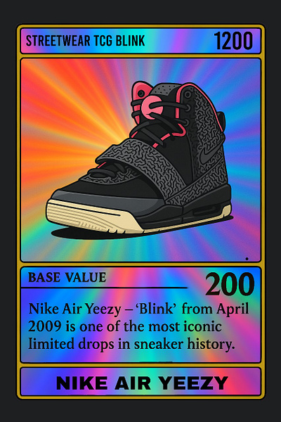 TCG TEMPLATE FOR SHOES anime branding graphic design shoes tarot cards tcg template ui