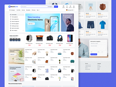 Marketplace Website HTML Template ecommerce ecommerce html figma html template marketplace marketplace home page marketplace html marketplace template marketplace website template online shop react ui kit webdesign