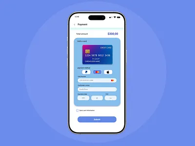 #DailyUI - Day 2 Credit Card Checkout ui