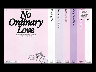 "No Ordinary Love" - Anthology Book Cover & Spine Design anthology beautiful beautiful typography branding bright colors colorful editorial design no ordinary love pastel colors playfu print design romantic series series design typo typographic design typography