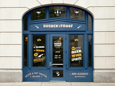 Burden of Proof branding branding design download free freebie identity logo mockup mockups psd shop store storefront template typography wall window