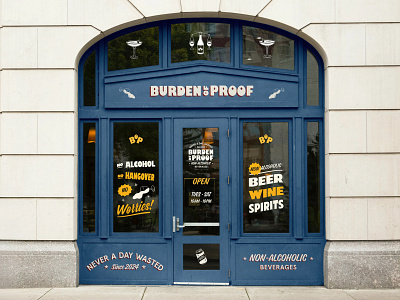 Burden of Proof branding branding design download free freebie identity logo mockup mockups psd shop store storefront template typography wall window
