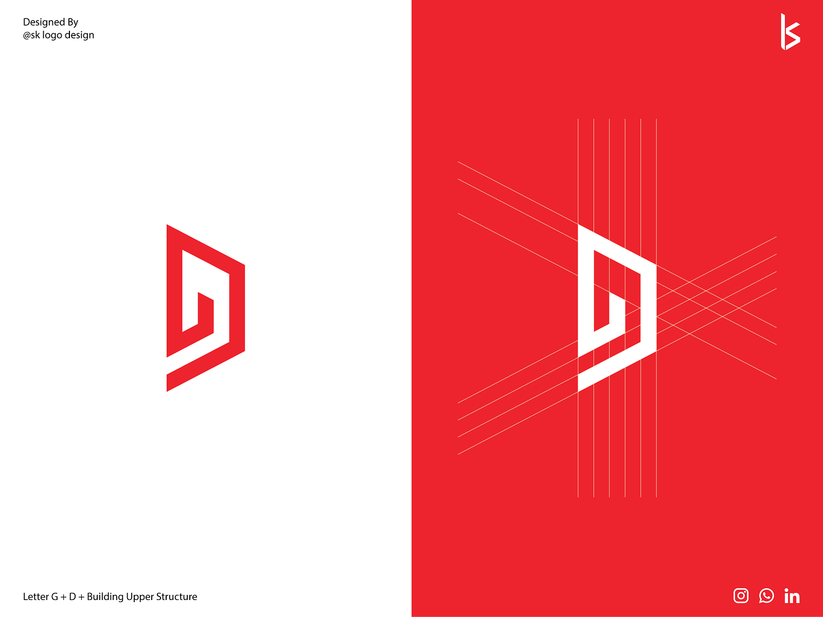 Construction Logo GD construction Minimal Logo by Sanket Kamble on Dribbble