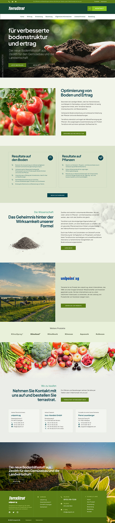 TerraStrat Agricultural Product Website Design – Organic Soil UI app design branding design graphic design illustration landing page design logo ui ux web design
