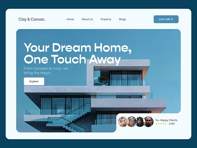Clay & Canvas - Landing Page Design landing page ui ux website website design