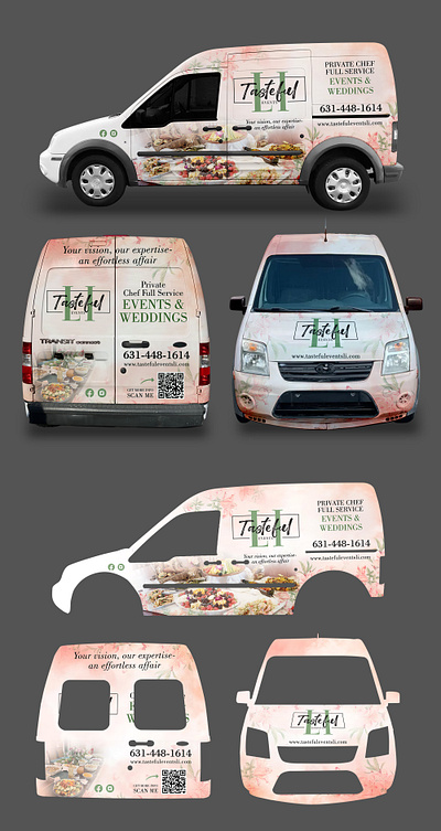 🚐 Full Vehicle Wrap Design for Tasteful Events | Elegant Brandi design strategy