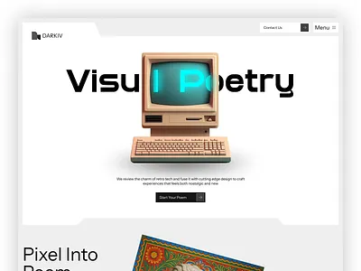 Darkiv - Visual Agency agency website ui darkiv design design agency flat futuristic website design light mode theme deisgn minimal modern agency website design product design ui user interface ux visual design agency web agency website design