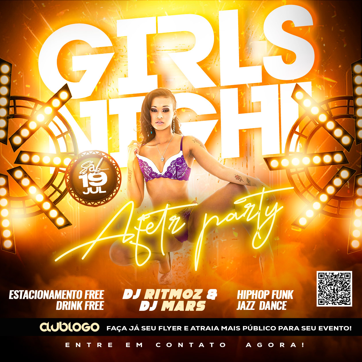 Flyer Girls Nigth animation branding graphic design motion graphics