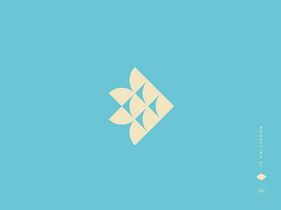 Angelfish Ai abstract fish mark abstract symbolism ai branding ai company branding angelfish symbol aquarium creative tech symbol fish shaped logo geometric logo minimalist modern abstract fish modern tech logo nature meets geometry pattern based logo quarter circle design radar fish sharp geometric grid smart logo form tiled logo system tropical fish