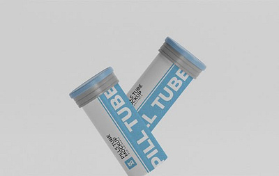 Use Pill Tube Container Mockup beauty packaging cosmetic mockup skincare mockup supplement bottle supplement mockup