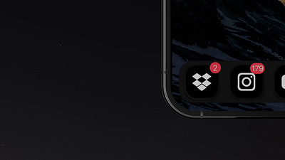 iOS Dock Animation. 3d after effect animation apps black blender clean design graphic design ios iphone minimalist motion graphics navigation bar phone render smooth ui