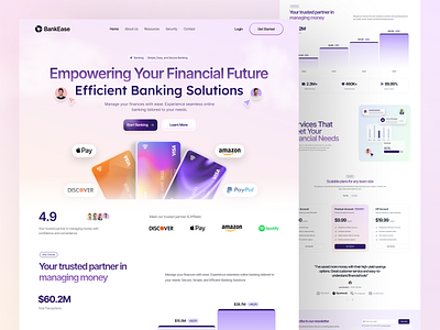 Fintech Banking Landing Page bankingapp bankingux banklandingpage bankui cleanui dribbbleinspiration figmadesign financeplatform fintechdesign fintechsaas fintechstartup fintechui modernlandingpage saaslandingpage techstartup uiuxdaily uiuxinspiration uxcase uxuidesign webuidesign