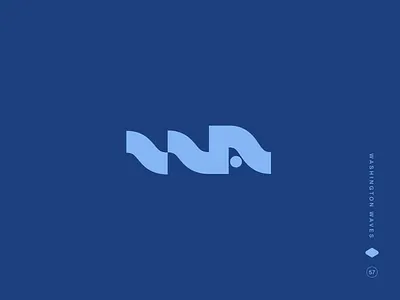 Washington Waves 80s style lettering clean retro type coastal identity custom type symbol flowing typography geometric wave mark ligature ligature logo modernist monogram ocean inspired logo retro futuristic logo shoreline logo smooth curves logo stylized wa logo ui vector waveform washington waves water motion logo wave monogram west coast brand