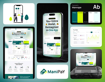 SaaS Fintech Wallet Web Landing Page UI/UX Design design digital wallet figma fintech fintechinnovation fintechux mobilebanking moneytransferapp product design responsive design ui ux web design