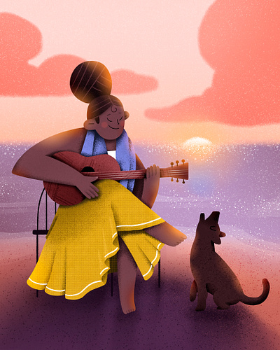 a Singing dog animal digital art graphic design illustration photoshop portrait
