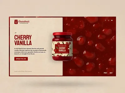Homemade Jam – Gourmet Food Product Slider for WordPress apple blueberry cherry ginger hero image homemade jam lavender marmalade peach slider slider revolution splitscreen ui ux