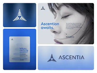 Ascentia Branding ai aritificial intelligence branding branding and identity clean design dribbble graphic design identity logo logo design machine learning marketing minimal ml modern saas sales tech ui