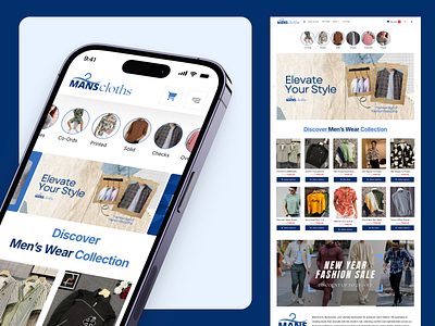 Man’s Clothing Store - Website Design branding clothing store design ecommerce figmadesign mans mans wear mens cloths shopify tshirts ui ui ux ux website