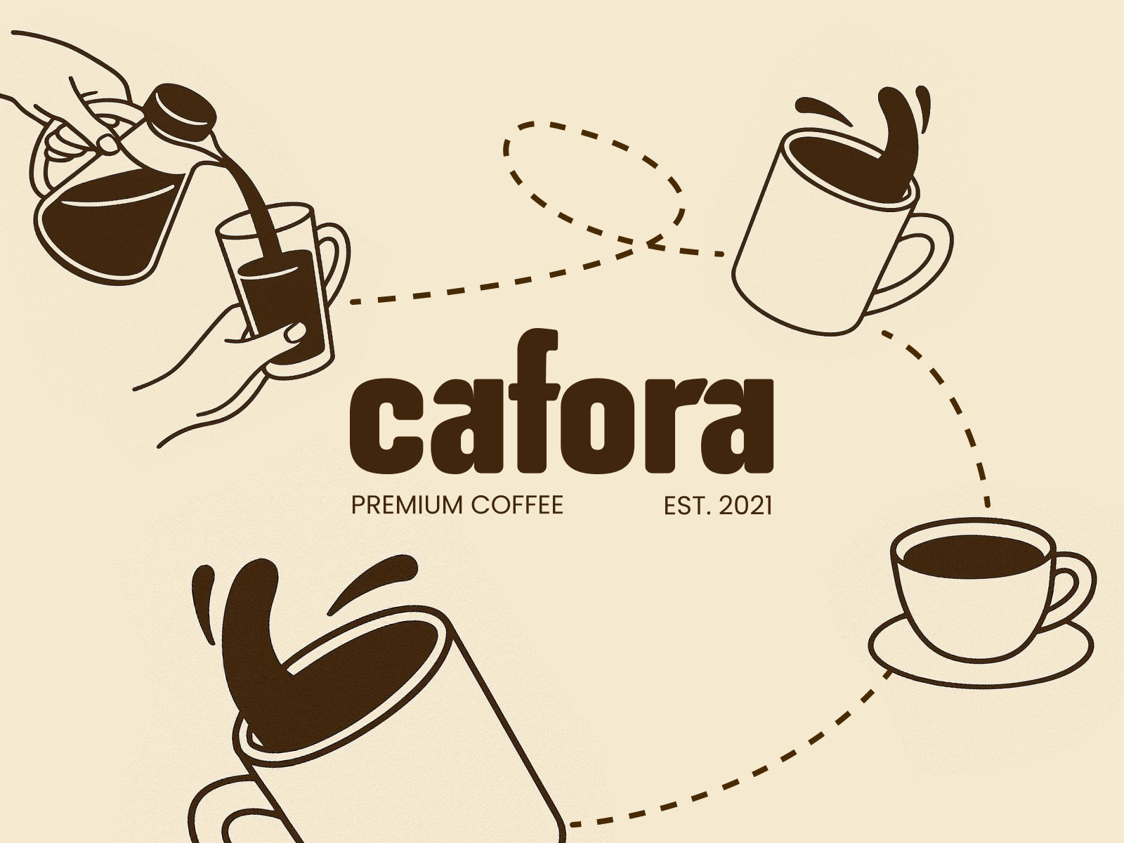 Cafora Brand Identity by Kachaam Design Agency brand design brand guidelines brand identity brand strategy branding branding identity coffee design graphic design illustration logo vector visual identity visual style