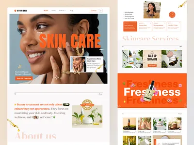 Natural Skincare Website Design beautybranddesign beautyuiux beautywebsitedesign cosmeticswebsite ecommercedesign figmadesign healthandbeautydesign herbalskincare organicskincareui responsivedesign skincarelandingpage skincareui skincarewebsite uidesign wellnesswebsite