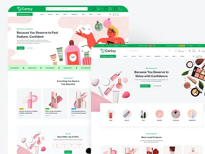 Cartsy - eCommerce Multivendor Web UI Template beauty ecommerce web ecommerce web electornics web fashion web figma gorcery healthcare marketplace minimal design multivendor pharmacy web retails web shopping template ui template uikits