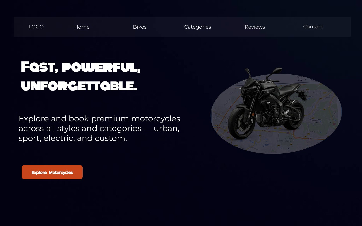 Motorcycle Landing Animation — UI/UX Concept figma gsap webfollow
