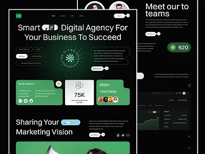 Digital Agency Landing Page agency agency ui design agency website creative agency creative agency website digital agency digital agency landing page digital marketing digital product