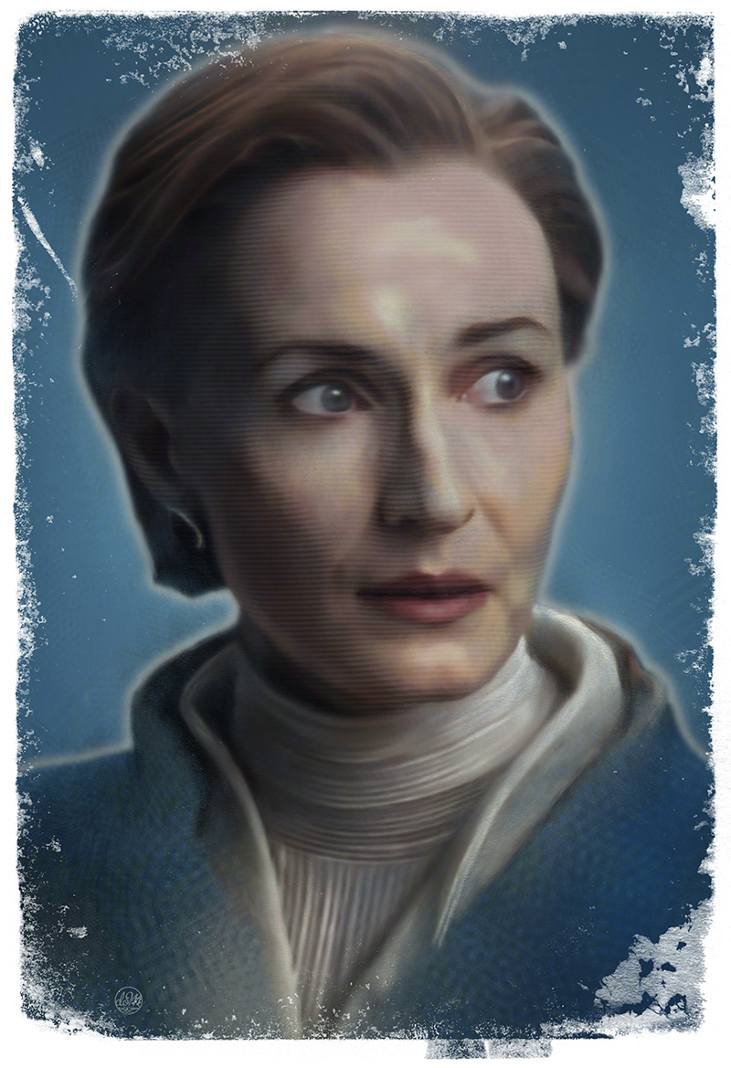 Mon Mothma andor disney illustration painter portrait procreate star wars television