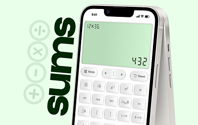 Daily UI / #004 / Calculator 004 app branding calculator dailyui graphic design ios maths mobile ui