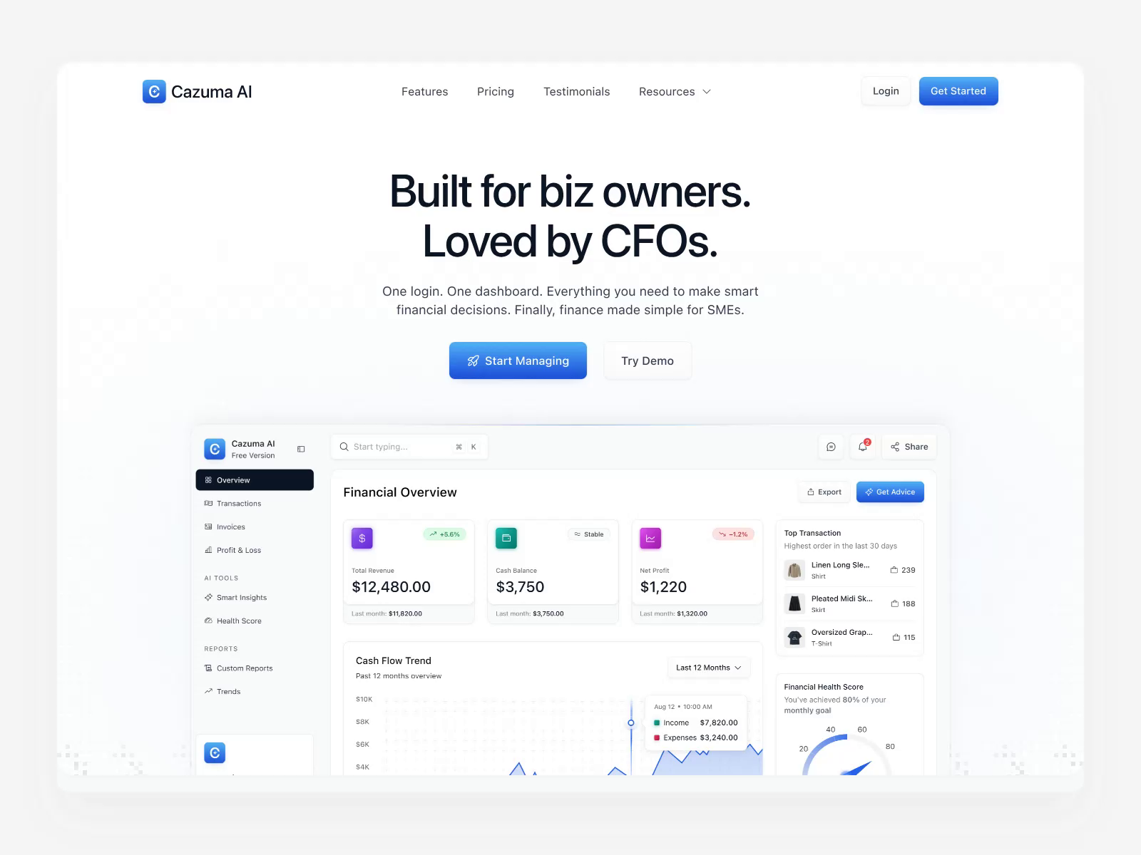 Example of High Quality Website And Dashboard UI UX