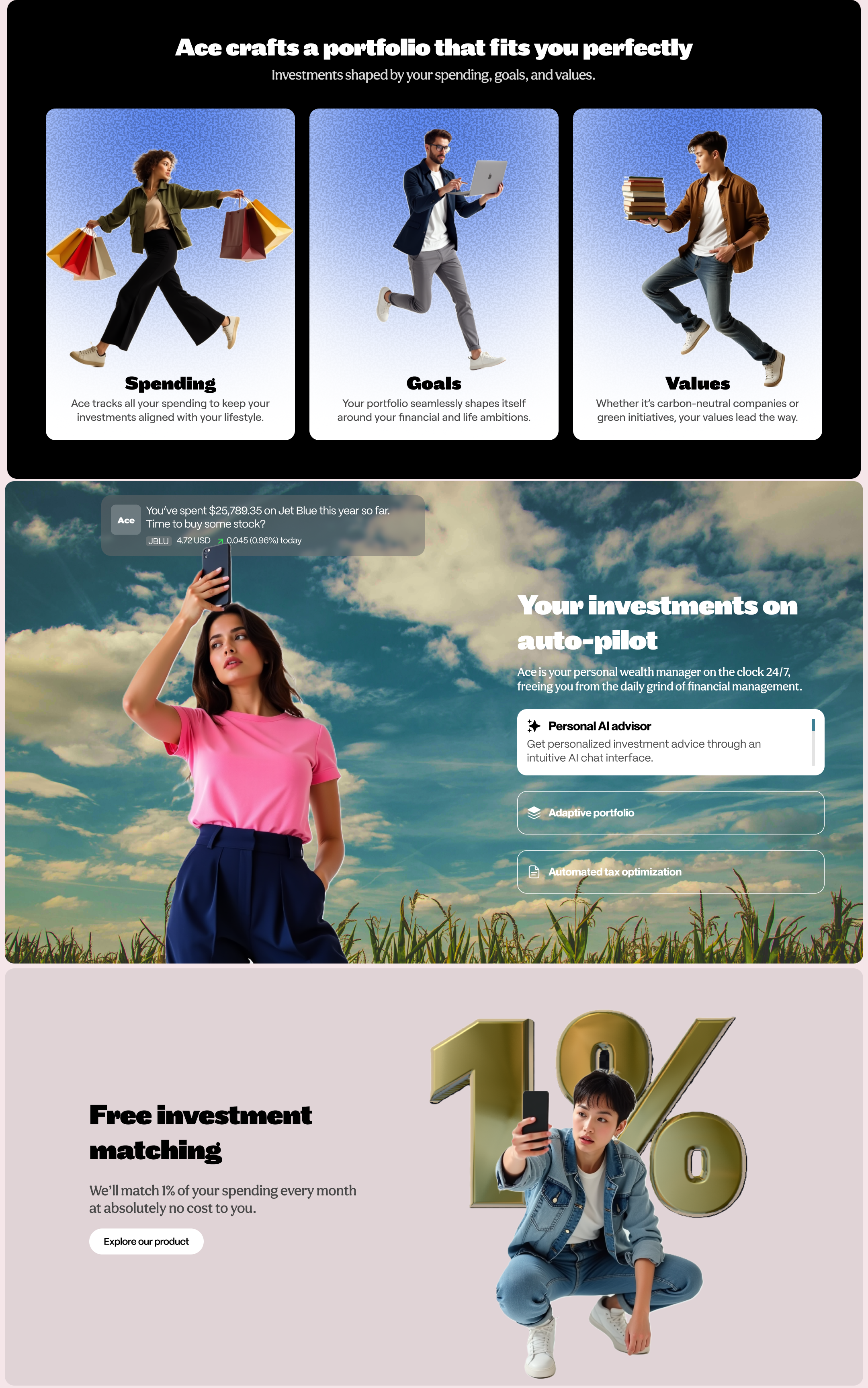 Smart Money, Human Moves – Fintech UI Concept blue branding clouds design figma fintech freelnace graphic design homepage landing page product design ui ux web design website