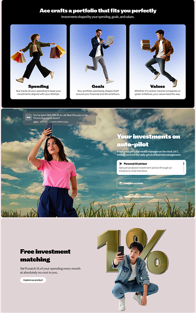 Smart Money, Human Moves – Fintech UI Concept blue branding clouds design figma fintech freelnace graphic design homepage landing page product design ui ux web design website