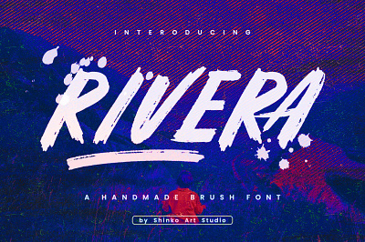 Rivera free textured brush font branding brushpen design font graphic design handlettering lettering logo poster typography