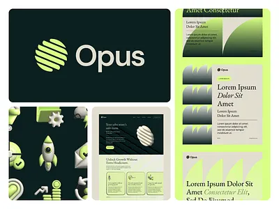 Opus Branding 3d behance branding branding and identity clean design dribbble graphic design icons identity illustration logo logo design minimal modern social media ui visual identity web web design