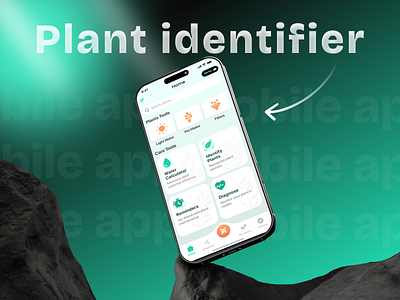 Plant Identifier App – Clean & Minimal UI Design appdesign figmadesign mobileappui plantapp productdesign uidesigner uiux