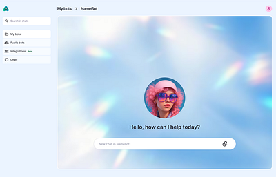 RAG AI Web Platform. Chatbot. AI Agents ai ai agent avatar b2b background chatbot chatgpt rag ui ux ui web design