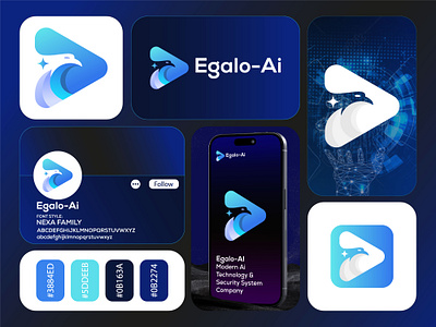 Egalo-Ai — Modern Ai Technology Logo Branding abstract logo ai logo branding creative creative logo design eagle ai graphic design logo logos minimalist modern logo software logo technology app technology logo vector