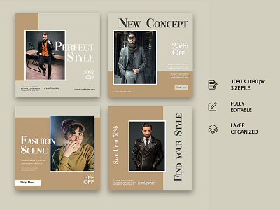 A set o men's social media carousel design. animation banner banner design branding desig nidea design facebook ads facebookads graphic design illustration instagram post postdesign social media theme ui uiux webdesign
