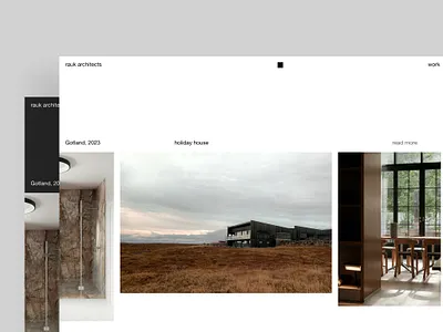 rauk architects - Minimal Nordic Architecture Website 4 column architect clean ui grid system light and dark theme minimal nordic scandinavian studio website