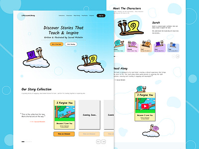 Life Lessons Library — Landing Page UIUX Design clean minimal ui educational book landing page educational website ui family and friendship lessons family values storybook figma landing page design hero section ui kids storybook website landing page redesign life lessons library life lessons storybook minimalist ui for storybooks motivational story website responsive ui design soft color palette ui ui ux redesign user experience redesign user friendly kids book store web design figma website ui concept