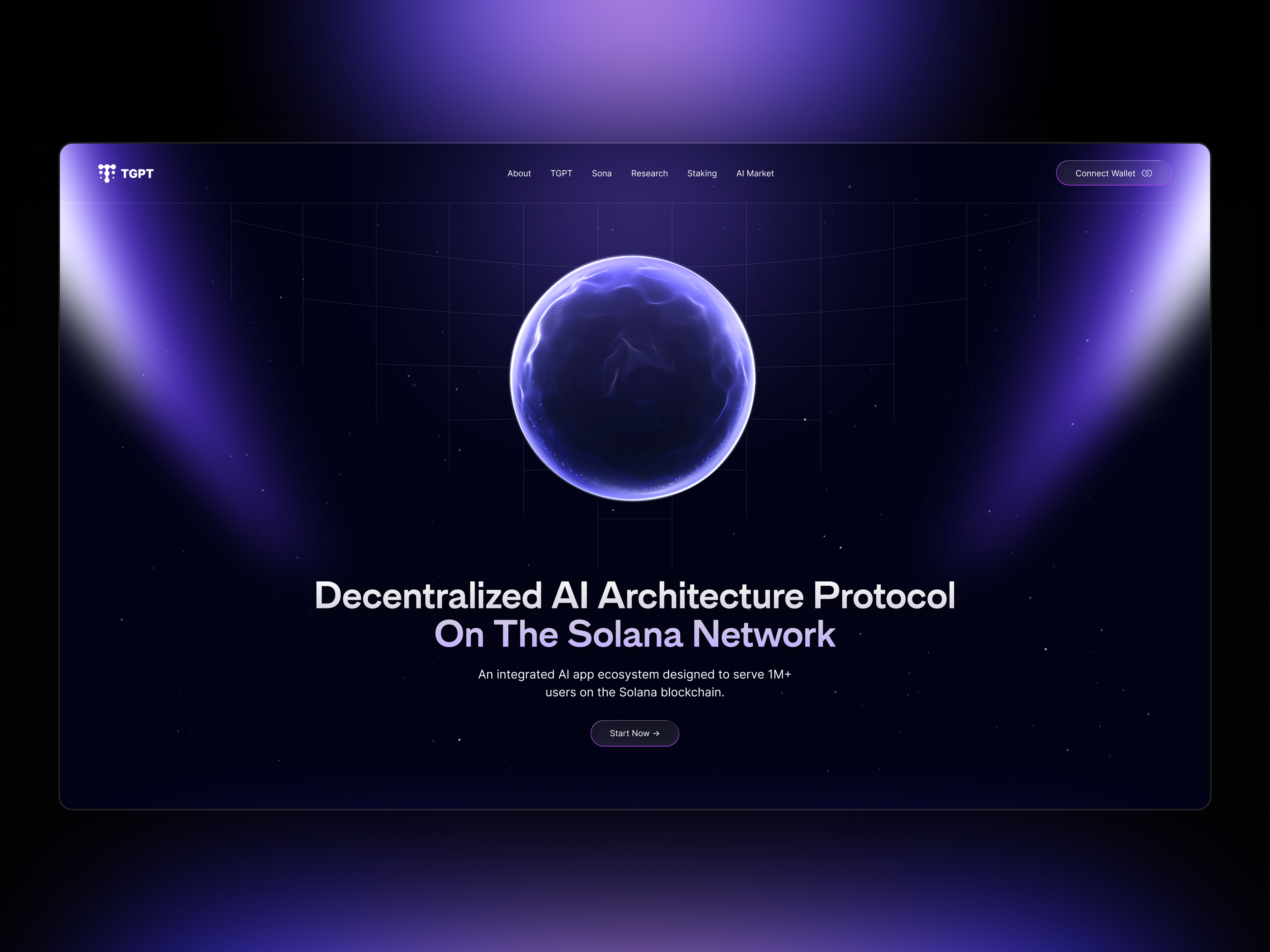 Example of Crypto Landing Page