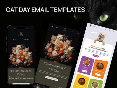 Cat Day Email Templates cat day email design email email builder email campaign email design email marketing email newsletter email templates html email landing page newsletter web design