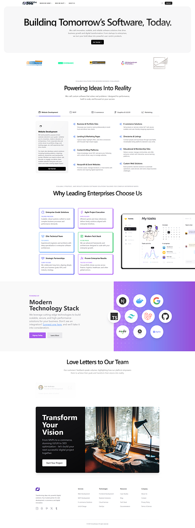 Web Design for Software Company