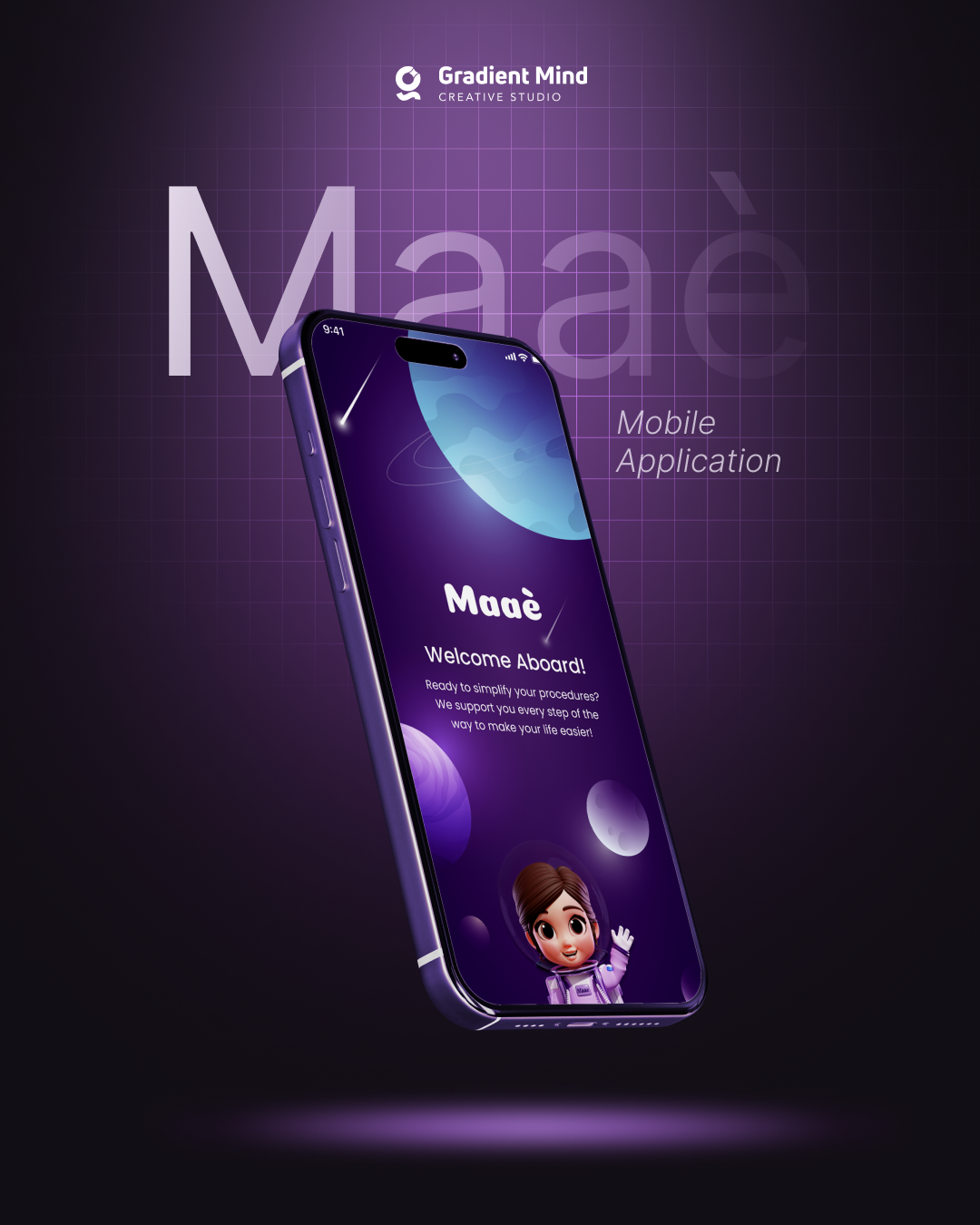 Maae - Mobile App branding figma figma designer graphic design mobile app mobile app design planets stars ui ui design ui designer uiux universe website design