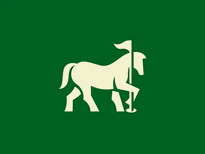 Green and Gallop logo animal logo branding design golf logo graphicdesign horse logo logo minimal