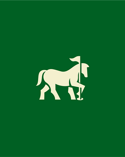 Green and Gallop logo animal logo branding design golf logo graphicdesign horse logo logo minimal