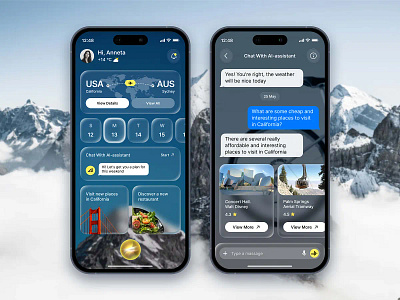 Travel App | AI App Design | App Interface | Mobile Design ai app crypto website landing app travel app