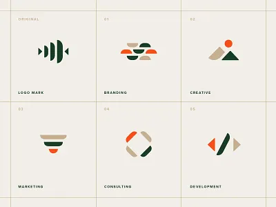 Wild Pine Brand Icons brand icons brand illustrations branding icon set iconography icons identity design illustration logo logo design pine wells wells collins wells collins design wild