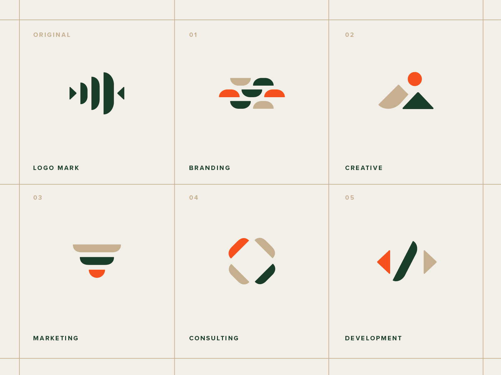 Example of Wild Pine Brand Icons